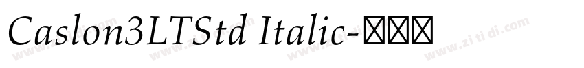Caslon3LTStd Italic字体转换